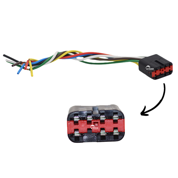 Chicote Conector Plug Botão Vidro Elétrico Ka Fiesta Courier
