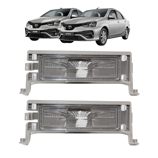 2 Lanterna Luz Placa Sem Soquete Etios Sedan Toyota Etios 2012 2013 2014 2015 2016 2017 2018 2019