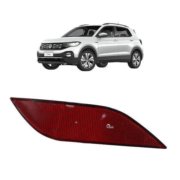 Lente Olho De Gato Parachoque Traseiro T-cross 2019 2020 2021 2022