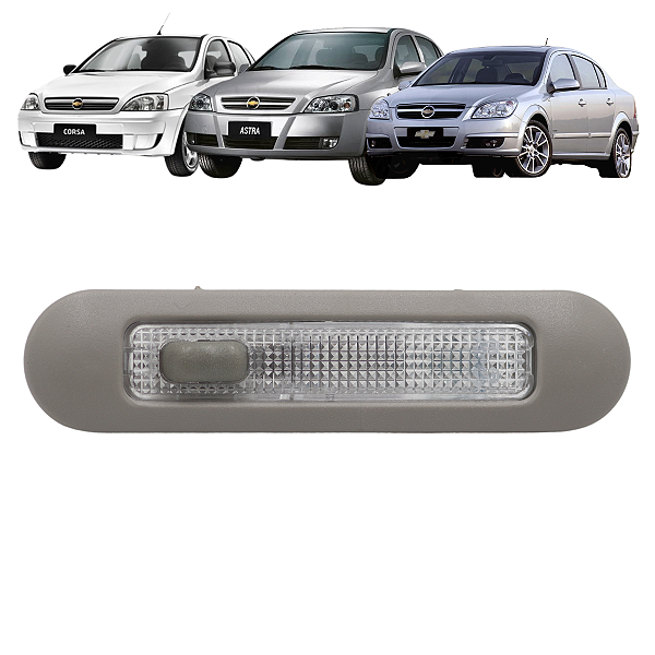 Lanterna De Teto Com Botão Liga Desliga Chevrolet Corsa Astra Vectra Cinza