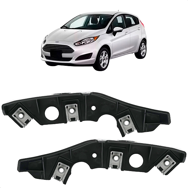 Par Guia Parachoque Dianteiro New Fiesta 2013 Até 2019