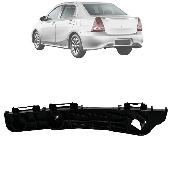 Guia do Parachoque Traseiro Lado Direito Para Etios 2013 2014 2015 Até 2021