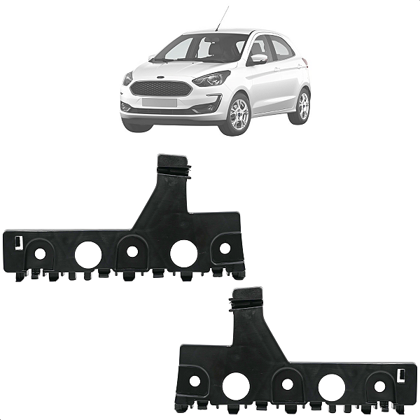 Par Suporte Guia Parachoque Dianteiro Ford Ka 2019 2020 2021