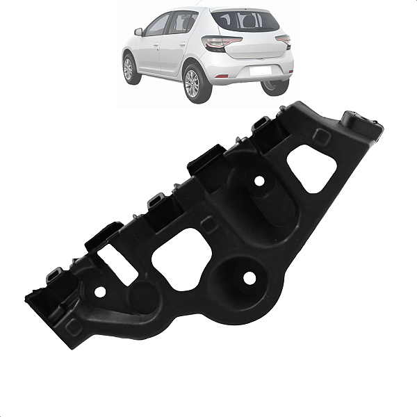 Guia do Parachoque Lado Esquerdo Traseiro Sandero 2015 Até 2022