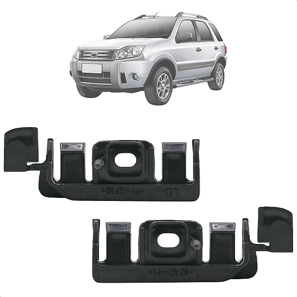 Par Guia Parachoque Superior Dianteiro Ecosport 2008 Até 2012