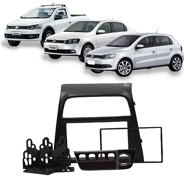 Moldura Painel 2 Din Multimidia Dvd Mp5 Gol Voyage G6 2013 a 2016