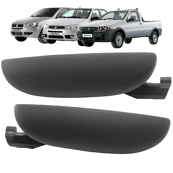 Kit Par Maçaneta Externa da Porta Dianteira Traseira Siena Palio Strada 2002 2003 2004