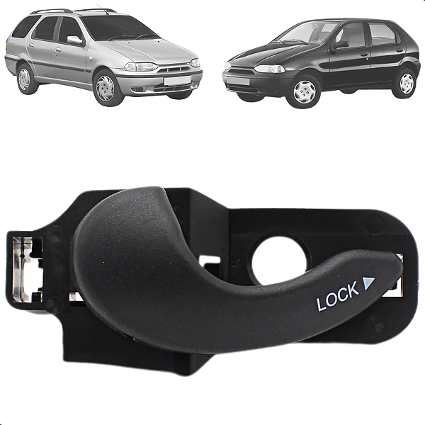 Gatilho Maçaneta Interna Preta  Fiat Palio Siena Strada Doblo Palio G1 Week Doblo Cargo