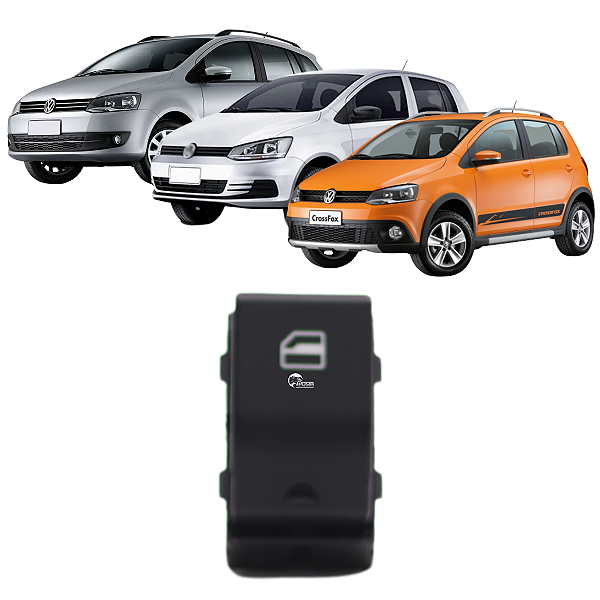 Botão Vidro Elétrico Passageiro Gol G4 G5 G6 Parati G4 Voyage G5 G6 Saveiro