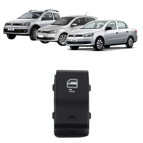 Botão Vidro Elétrico Passageiro Gol G4 G5 G6 Parati G4 Voyage G5 G6 Saveiro