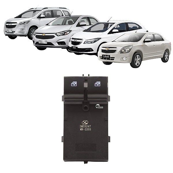 Botão Vidro Elétrico Duplo Cobalt Prisma Onix Spin 2013/...