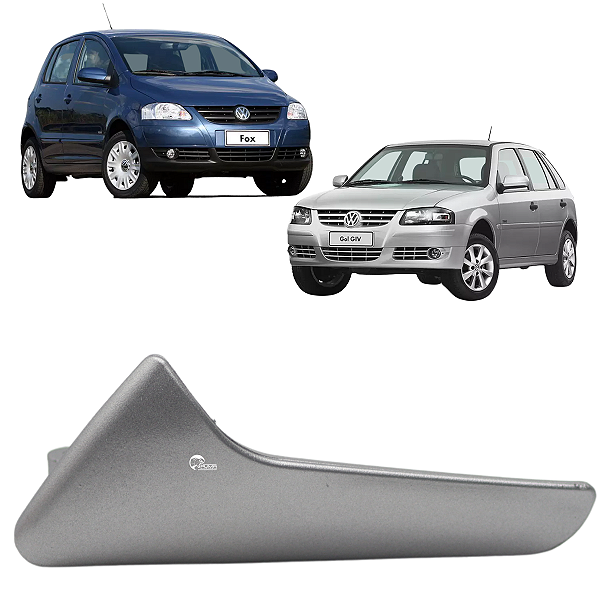 Maçaneta Interna Esquerda Gol G4 Fox 2009 Até 2014 Dianteira Traseira Cromada