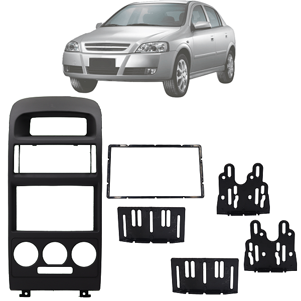 Moldura 2 Din Multimidia Dvd Mp5 Astra Ar Analógico 1998 a 2012