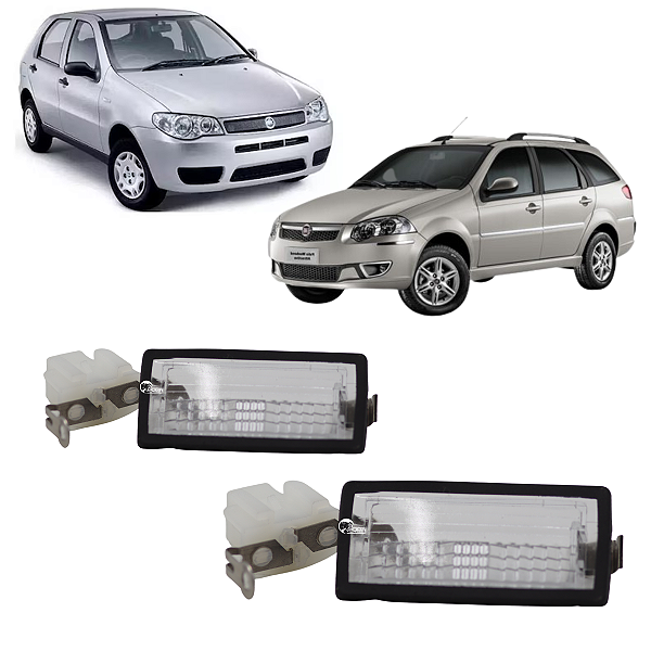 2 Lanterna De Placa Com Soquete  Palio 2004 Até 2008 Weekend 2004 Até 2017