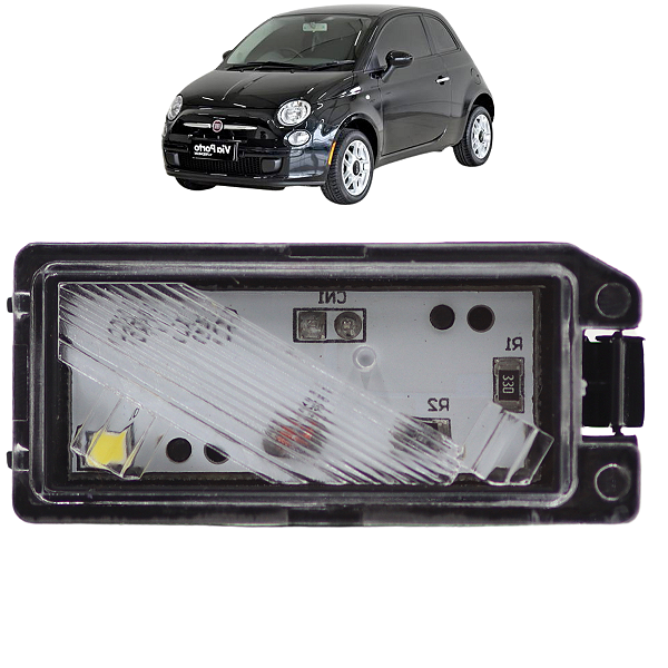 Luz De Placa Led Conector Quadrado Fiat 500 2012 em diante Esquerdo