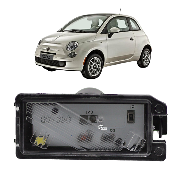 Lanterna Placa Fiat 500 2012 em diante Conector Redondo C/led Esquerdo