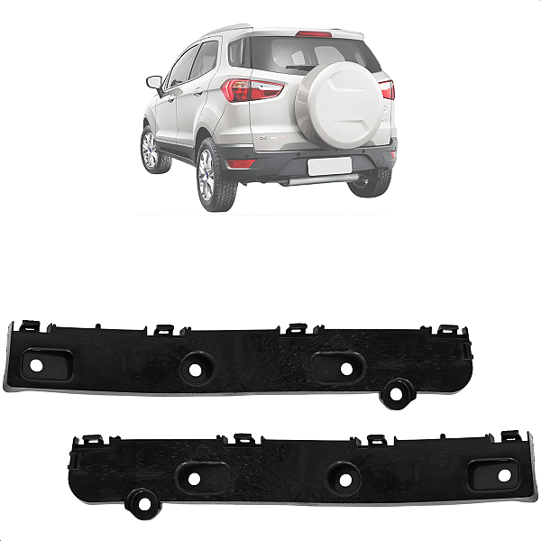Par Guia Suporte Parachoque Traseiro Ecosport 2013 2014 2015 2016 2017