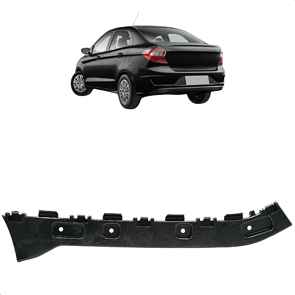 Guia Esquerdo Parachoque Traseiro Ford Ka Sedan 2015 2016 2017 2018