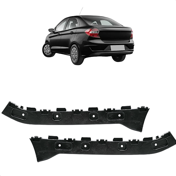 Par Guia Parachoque Traseiro Ford Ka Sedan 2015 2016 2017 2018
