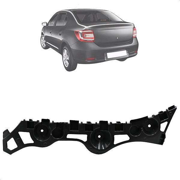 Guia Direita Parachoque Traseiro Logan 2015 2016 2017 2018 2019 2020 2021 2022