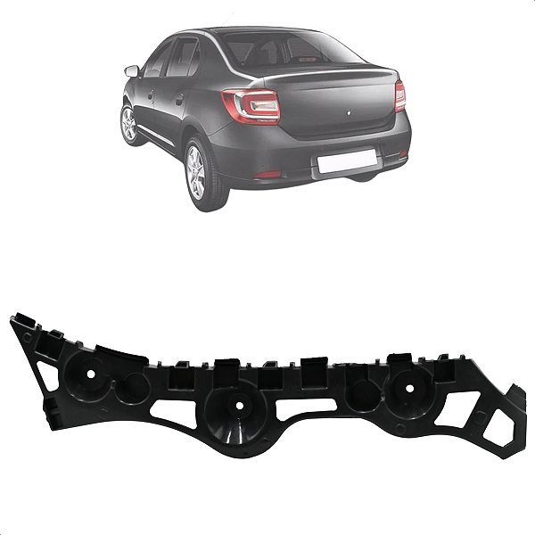 Guia Suporte Parachoque Traseiro Logan 2015 2016 2017 2018 2019 2020 2021 2022 Esquerdo