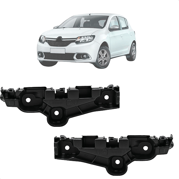 Par Suporte Guia Parachoque Dianteiro Sandero Logan 2015 2016 2017 2018 2019