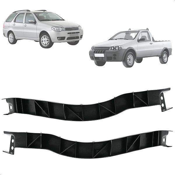 Par De Guia Do Para-choque E Farol Strada Weekend Palio Siena Fase 2