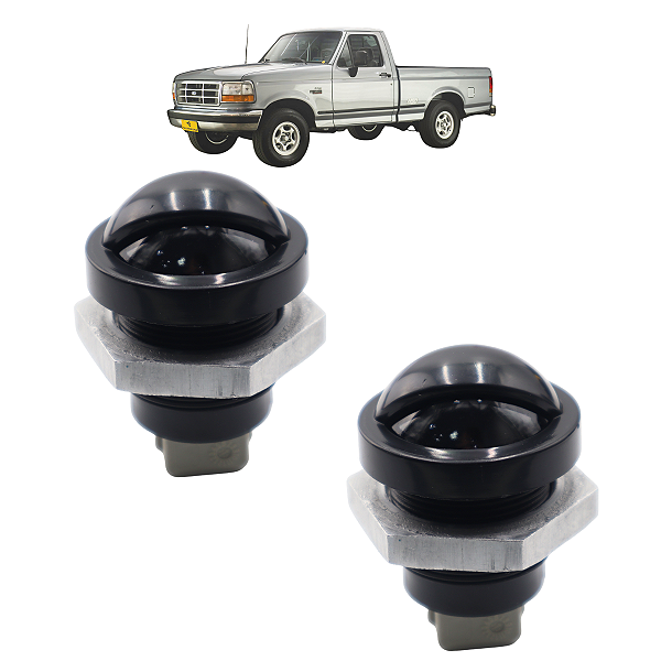 02 Lanterna Placa Com Porca e Soquete F1000 1993 1994 1995 1996 1997 1998