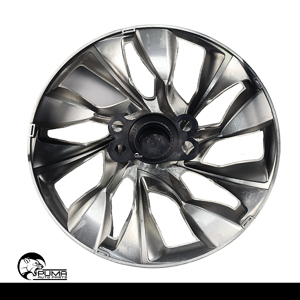 Jogo 4 Calotas Unidade Aro 14 Universal Preto Cromado Todos Carros DS4 Black Chrome