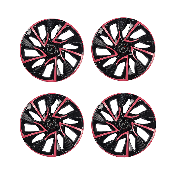 Jogo 4 Calotas Aro 13 Universal Pink Rosa Todos Carros DS4