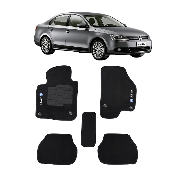 Tapete Jetta 2011 2012 2013 2014 2015 2016 2017 2018 Carpete Logo Bordado