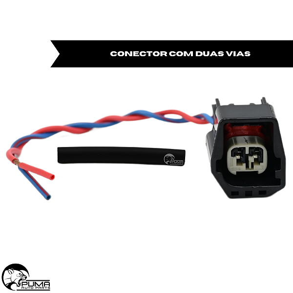 Chicote Plug Conector 2 Vias Reservatório De Água Linha Ford
