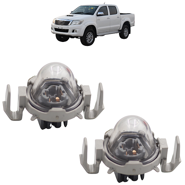 2 Lanterna Luz Placa Com Soquete Toyota Hilux 2005 2006 2007 2008 2009 2010 2011 2012 2013 2014