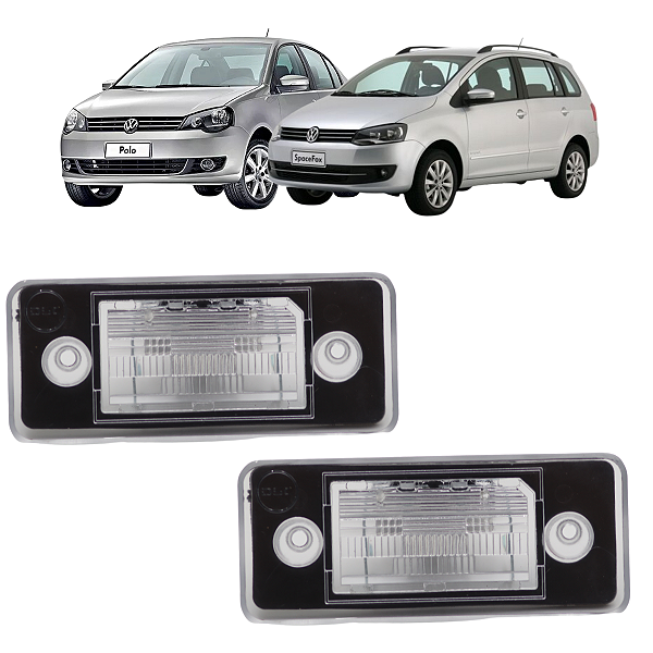 2 Lanterna Luz De Placa Polo Spacefox 2006 Até 2014 Sedan 2002 Até 2014