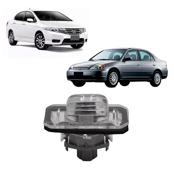 Lanterna Da Placa Civic 2001 Até 2012 City 2009 Até 2014 Com Soquete
