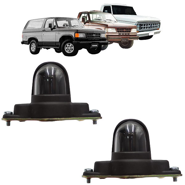 Par Lanterna Luz De Placa Chevrolet Bonanza A20 C20 D20 1985 Até 1996