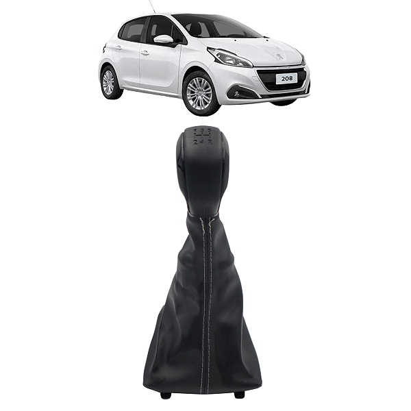 Bola Manopla + Coifa De Câmbio Peugeot 208 2014 15 16 17 18 19 2020