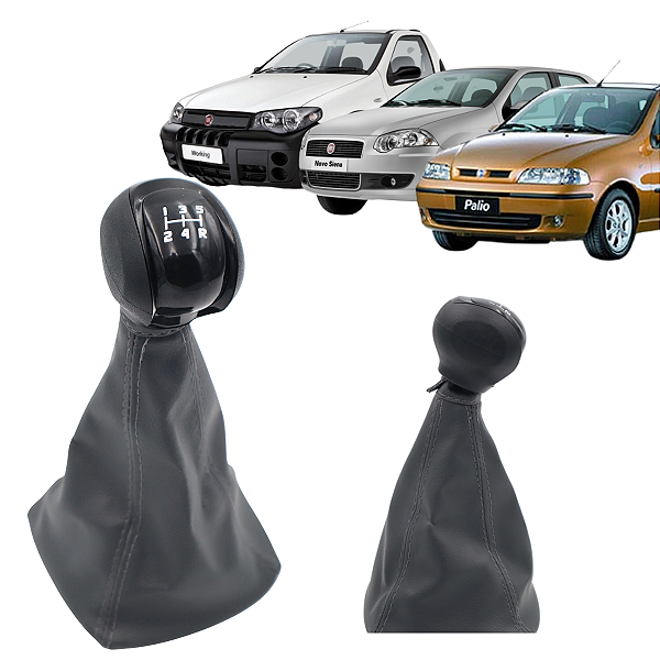 Bola Manopla Cambio Palio 1996 Até 2010 Siena Strada Aro Preto