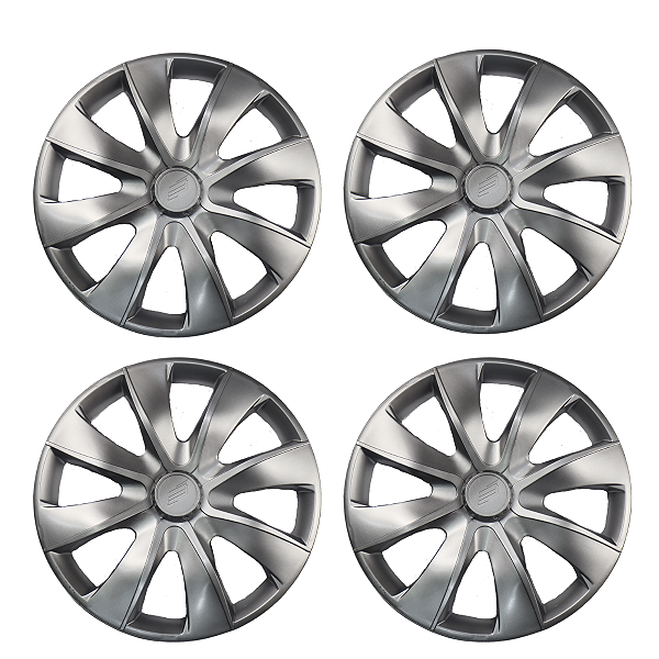 Jogo 4 Calotas Prime Silver Prata Universal