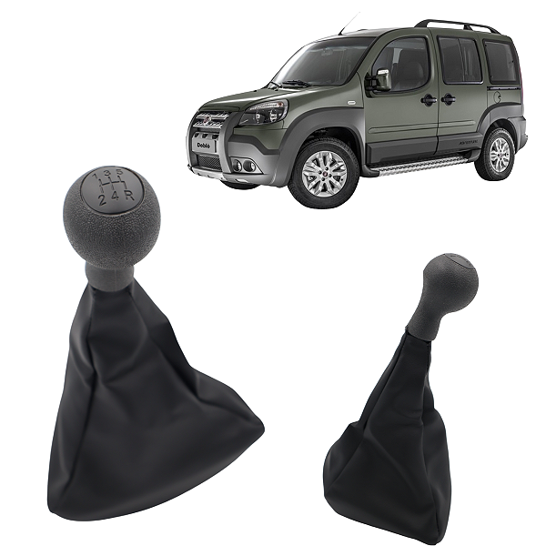 Kit Bola Manopla e Coifa Doblo 2002 A 2009 2010 2011 2012 2013 2014 Preto