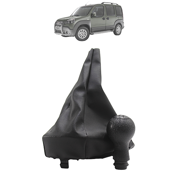 Kit Bola Manopla e Coifa Doblo 2002 A 2009 2010 2011 2012 2013 2014 Preto