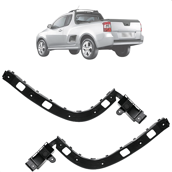 Par Guia Suporte Parachoque Traseiro Montana 2011 2012 2013 2014 2015 Até 2021