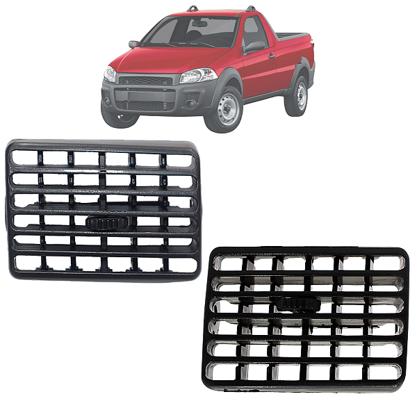 Difusor 2 Grades Ar Preto Palio Siena Strada ED EDX EL EX ELX FIRE 1996 A 2013 Com Aletas