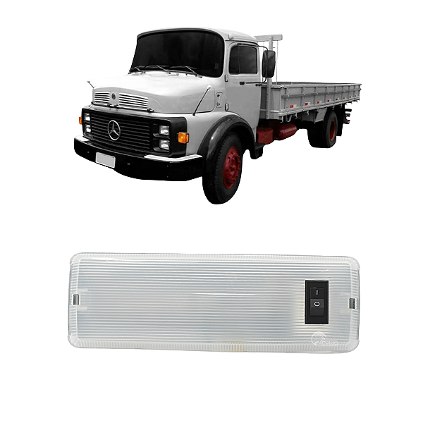 Lanterna De Teto Cabine Caminhão Mb 1313 1513 1519 2013 Cara Preta 1984/...