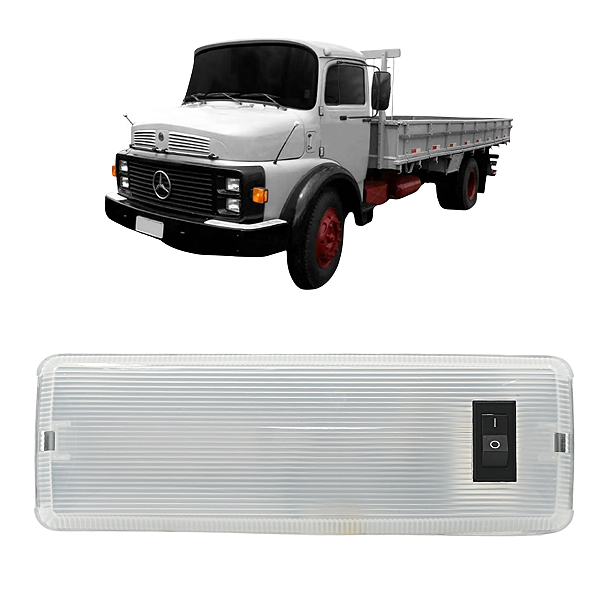 Lanterna De Teto Cabine Caminhão Mb 1313 1513 1519 2013 Cara Preta 1984/...