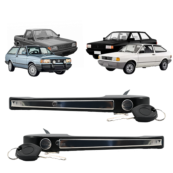 Par Maçaneta Externa Porta Gol Voyage Parati Saveiro Santana Quantum 1987 A 1990