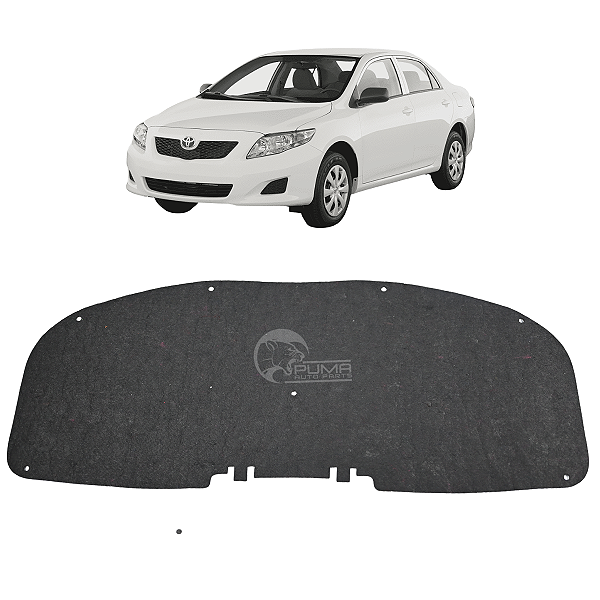 Forro Manta Acústica Capô Corolla 2009 2010 2011 2012 2013 2014 + Presilhas