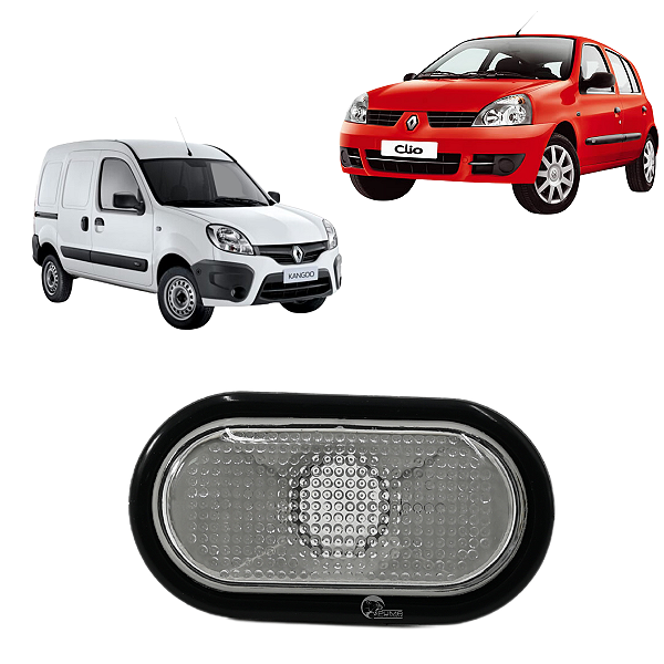 Lanterna Lateral Seta Pisca Cristal Clio Kangoo Master Moldura Preta