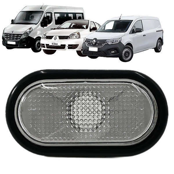 Lanterna Lateral Seta Pisca Cristal Clio Kangoo Master Moldura Preta
