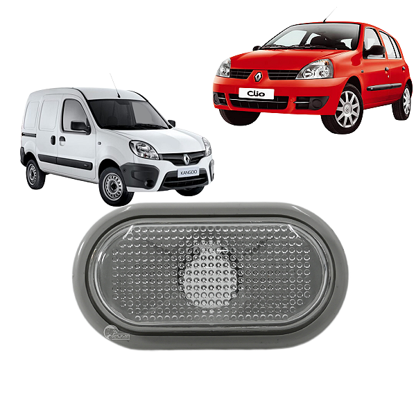 Lanterna Pisca Seta Lateral Master Clio Kangoo Moldura Cinza